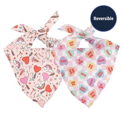 Candy Hearts Dog Bandana