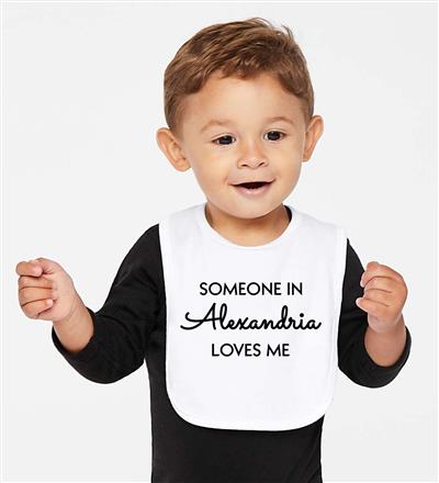 Baby Bib | Infant | SOMEONE LOVES ME | Customizable