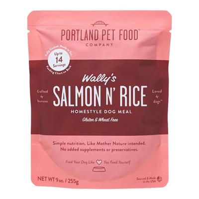 Portland Dog Wallys Salmon N Rice Homestyle Meal 9oz. - 8 Pack