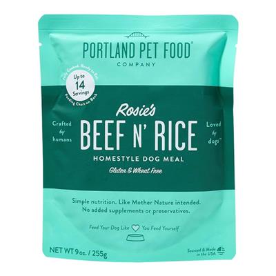 Portland Dog Rosie's Beef N Rice Homestyle Meal 9oz. - 8 Pack