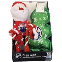 Edmonton Oilers Santa Rope/x-mas Tree Toy Boxset