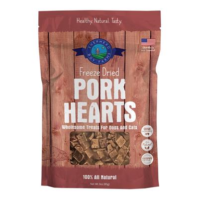 Shepherd Boy Farms Dog & Cat Freeze-Dried Pork Heart 3oz.