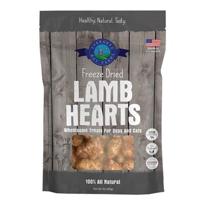 Shepherd Boy Farms Dog & Cat Freeze-Dried Lamb Heart 3oz.