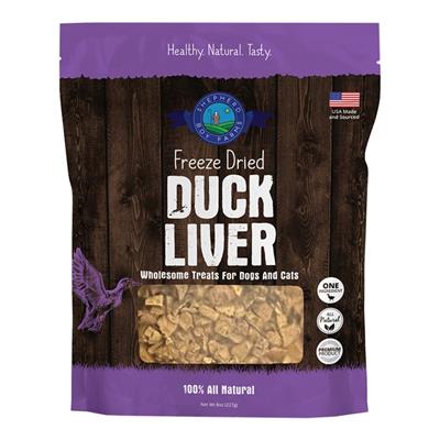 Shepherd Boy Farms Dog & Cat Freeze-Dried Duck Liver 8oz.