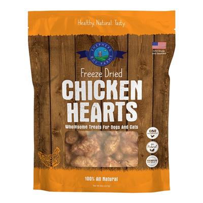 Shepherd Boy Farms Dog & Cat Freeze-Dried Chicken Heart 8oz.
