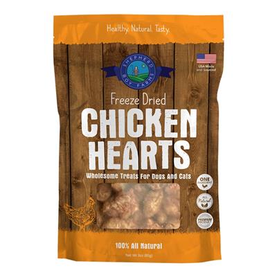 Shepherd Boy Farms Dog & Cat Freeze-Dried Chicken Heart 3oz.