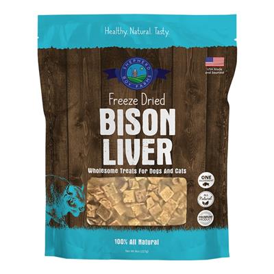 Shepherd Boy Farms Dog & Cat Freeze-Dried Bison Liver 8oz.