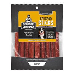 Butcher's Companion Dog Pork & Liver Sausage Sticks 6.17oz.
