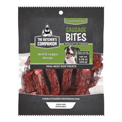 Butcher's Companion Dog Beef & Veg Sausage Bites 5.29oz.