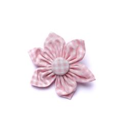 Collar Flower - Pink Gingham