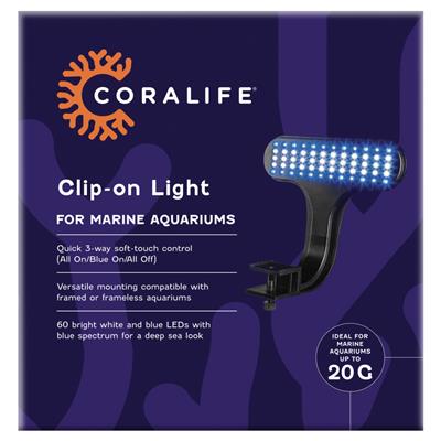 Coralife Clip-On Marine Aquarium LED Light Fixture 1ea