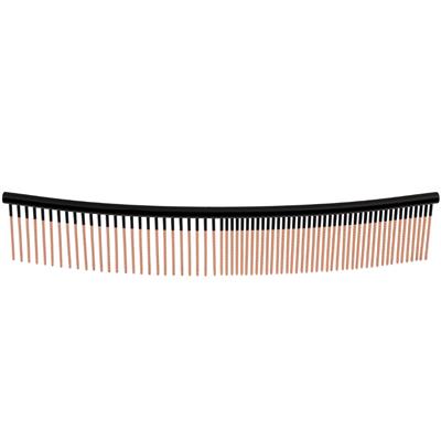 7.5" 50/50 Curved Fluff Ionic End Strip Comb With Spiral Pins by Aussie Dog