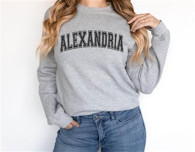 Varsity Grunge Crewneck - CUSTOMIZE NAME