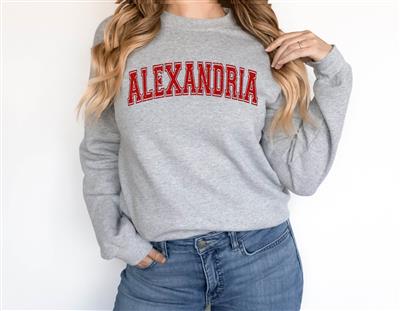 Varsity Grunge Crewneck - CUSTOMIZE NAME