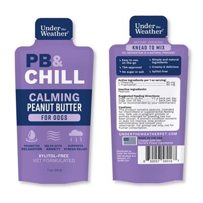 PB&Chill Calming Peanut Butter - Display - 12 Packets Per Display