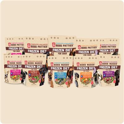 Boss Dog Frozen C&B Meals for Dogs: Patties & Nuggs