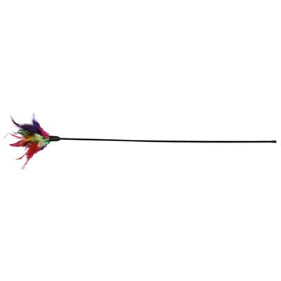 Interactive Cat Teaser Wand With Feathers