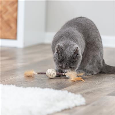 Silvervine Feather Rattle Cat Toy