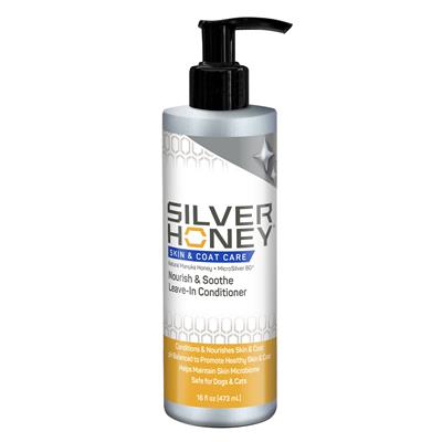 Absorbine Pet Silver Honey® Skin & Coat Care Nourish & Soothe Leave-In Conditioner 16 fl oz (473 ml) Pump Bottle