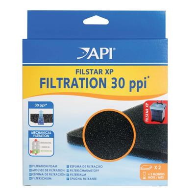API Filstar Fine Filtration Foam 30 PPI Black, 1ea/2 pk
