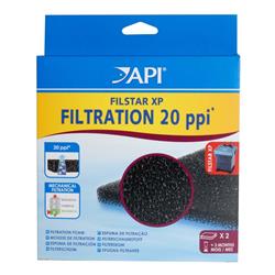 API Filstar Coarse Filtration Foam 20 PPI Black, 1ea/2 pk