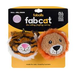 Fabcat Faball Lion + Tiger 2 Pack