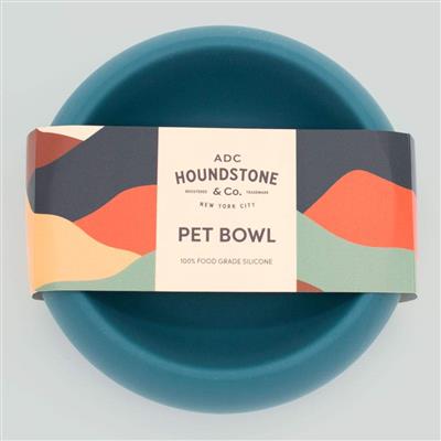 Houndstone The "Coquito" Silicone Dog Bowl, 1 Cup, Caribbean Sea