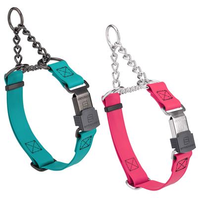 Dogline Biothane Martingale Dog Collar with Herm Sprenger Stainless Steel ClicLock Buckle