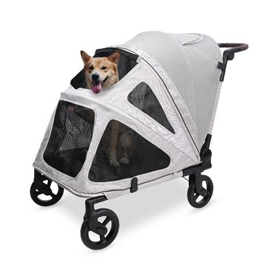 WonderFold Hudson FLATFOLD™ Pet Stroller, Light Gray