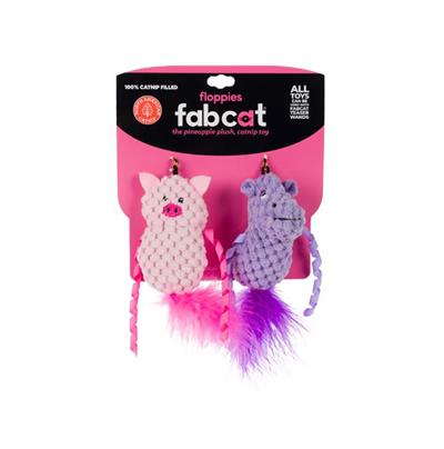 Fabcat Floppy Hippo + Pig 2 Pack