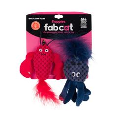 Fabcat Floppy Lobster + Octopus 2 Pack