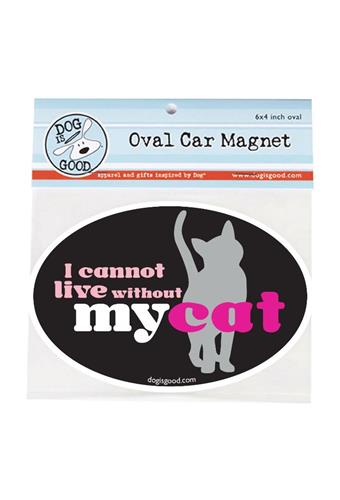 Car Magnet: I Cannot Live Without My Cat
