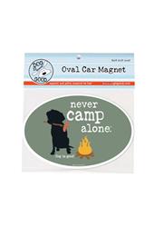 Car Magnet: Never Camp Alone