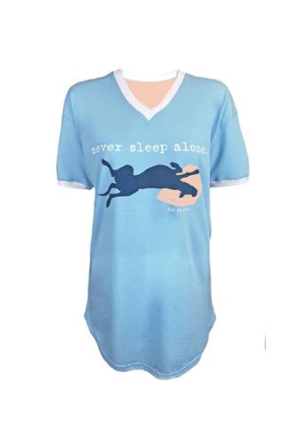 Sleep Shirt: Never Sleep Alone (Light Blue)