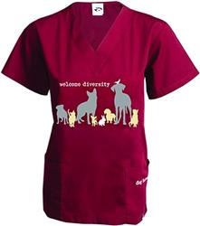 Scrub Top: Welcome Diversity (Wine)
