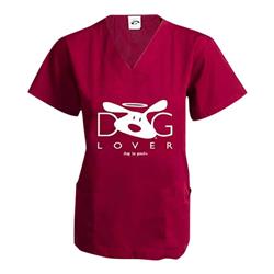 Scrub Top: Dog Lover