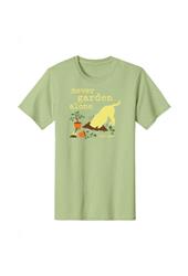 T-shirt: Never Garden Alone (Light Green)