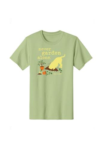 T-shirt: Never Garden Alone (Light Green)