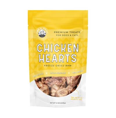 Oma's Pride Dog Freeze-Dried Chicken Hearts 1.5Oz