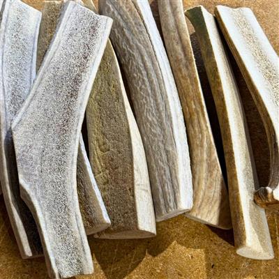 BULK | ECONOMY B/C Grade - Split-Cut Elk Antler Dog Chews Sold by the Pound -