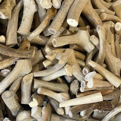 BULK | ECONOMY B/C Grade - WHOLE-Cut Antler Dog Chews Sold by the Pound - - COPY