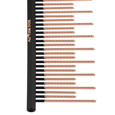 7.5" Hex Spine Deshed Ionic End Strip Comb by Aussie Dog