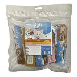 Cat by Scoochie Assorted Lick Treats- Chicken, Salmon, and Beef .5oz- 24 Pack