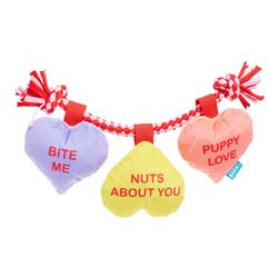 BARK Tuggin' Heart Strings Plush Rope Dog Toy