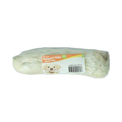 Rabbit Foot with Hair Shrink with UPC - 5 Ct