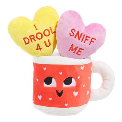 BARK Mugs n' Kisses Plush Dog Toy