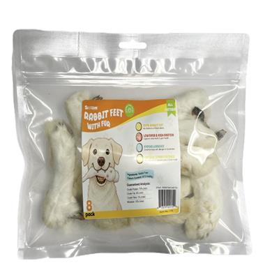Rabbit foot with Hair 8 Pack Peggable Bag with UPC