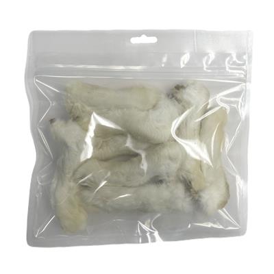 Rabbit foot with Hair 8 Pack Peggable Bag with UPC