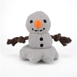 Melty the Snowman Holiday Dog Toy, 7.5", w/ Crinkle Paper & Squeaker