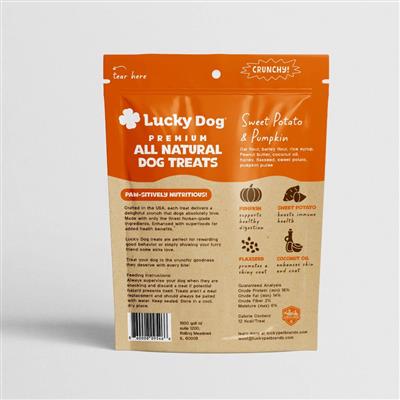 Lucky Dog Crunchy Premium Dog Treats 6oz - Sweet Potato & Pumpkin